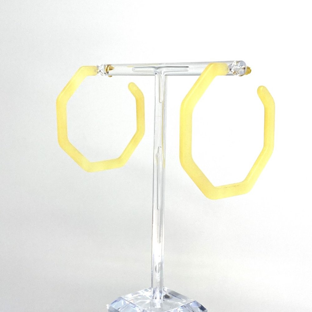 Yellow Resin Hoops - Picture 3 of 4